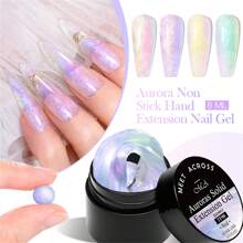 6pcs Aurora Non-Stick Solid Nail Extension Gel Kit - Transparent White Extension Hard Gel Solid Gel Nail Kit, 3D Carved Flower Nail Shaping Gel, Rhinestone Gel, Easy-To-Use Acrylic Nail Extension Set, Nail Art Kit, Home Nail Salon Gift For Women Nails - 彩色 - 查看 9