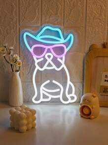 CHI-BUY 1入奇趣LED霓虹燈西部牛仔狗遊戲手柄的眼睛普羅提斯之眼，室內婚禮派對牆壁裝飾霓虹燈，5V USB供電的霓虹燈招牌，適用於臥室客廳 - 彩色 - 查看 5