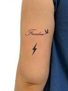 1 pièce Tatouage temporaire avec élément d'aile pour bras, cou, poitrine, taille, autocollant de tatouage magique qui dure 7 à 15 jours, tatouage semi-permanent factice unisexe