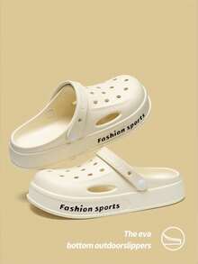 Men's EVA Hollow Out Slippers, 2024 New Anti-Slip Beach Shoes, Summer Outdoor Slippers - White - View 2