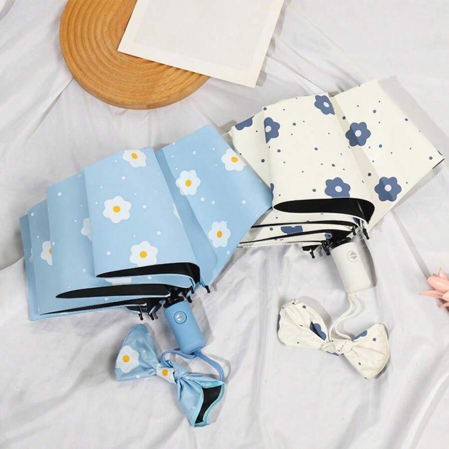 1 Ô Dù Phong Cách Retro Dành Cho Nữ, Che Phủ Toàn Bộ Chống Nắng Chống Tia UV Ô Gấp Cho Nắng Và Những Ngày Mưa - Nhiều màu - Xem 1