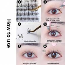 PALM LASHES 90 Clusters DIY Eyelash Extensions C Curl Mixed Home Eyelashes Mega Volume Individual Lashes(TN03)