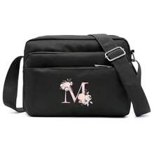 Bolso De Hombro Para Mujer Con Patrón De Letras, Elegante Y Conveniente Para Actividades Al Aire Libre Bolso De Teléfono Bolso Mensajero Bolsa De Varias Capas Monedero Para Mujer Útiles Escolares Para La Habitación De Residencia Universitaria Bolsa Vintage Estilo Bandolera Correa Geométrica Bolso Cruzado En El Pecho Para Mujeres Regalo