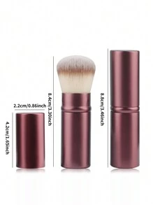 1 件装小/大号便携式伸缩化妆刷，腮红刷、粉底刷、蜜粉刷、散粉刷，多功能便携美妆工具。可伸缩歌舞伎刷，适用于液体、膏状和粉状面部彩妆，铝制手柄，可用作粉底刷、遮瑕刷、腮红刷、修容刷、古铜粉刷、散粉刷等。 - 彩色 - 查看 2