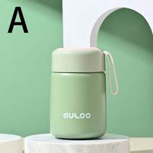 1PC Minimalist Mini Warm Color 350ML Insulated Cup, Women's Portable Stainless Steel Insulated Cup, Gift Cup, Cute Student Water Cup, Portable And Long-Lasting Insulated Water Cup, Coffee Cup [Logo Casual/Color Difference Small] Back To School