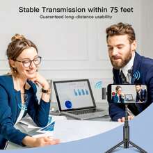 Wireless Lavalier Portable Mini Microphone Intelligent Noise Cancellation Windproof Hairball Double Noise Elimination Can Be Used For Singing Conference Interviews Video Audio Recording For Android Phone Tablet New Upgrade