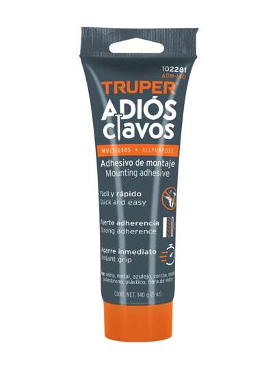 Adhesivo de montaje Adiós clavos, 140 g, Truper ADM-140