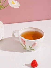 1 件花卉图案马克杯“回到学校”