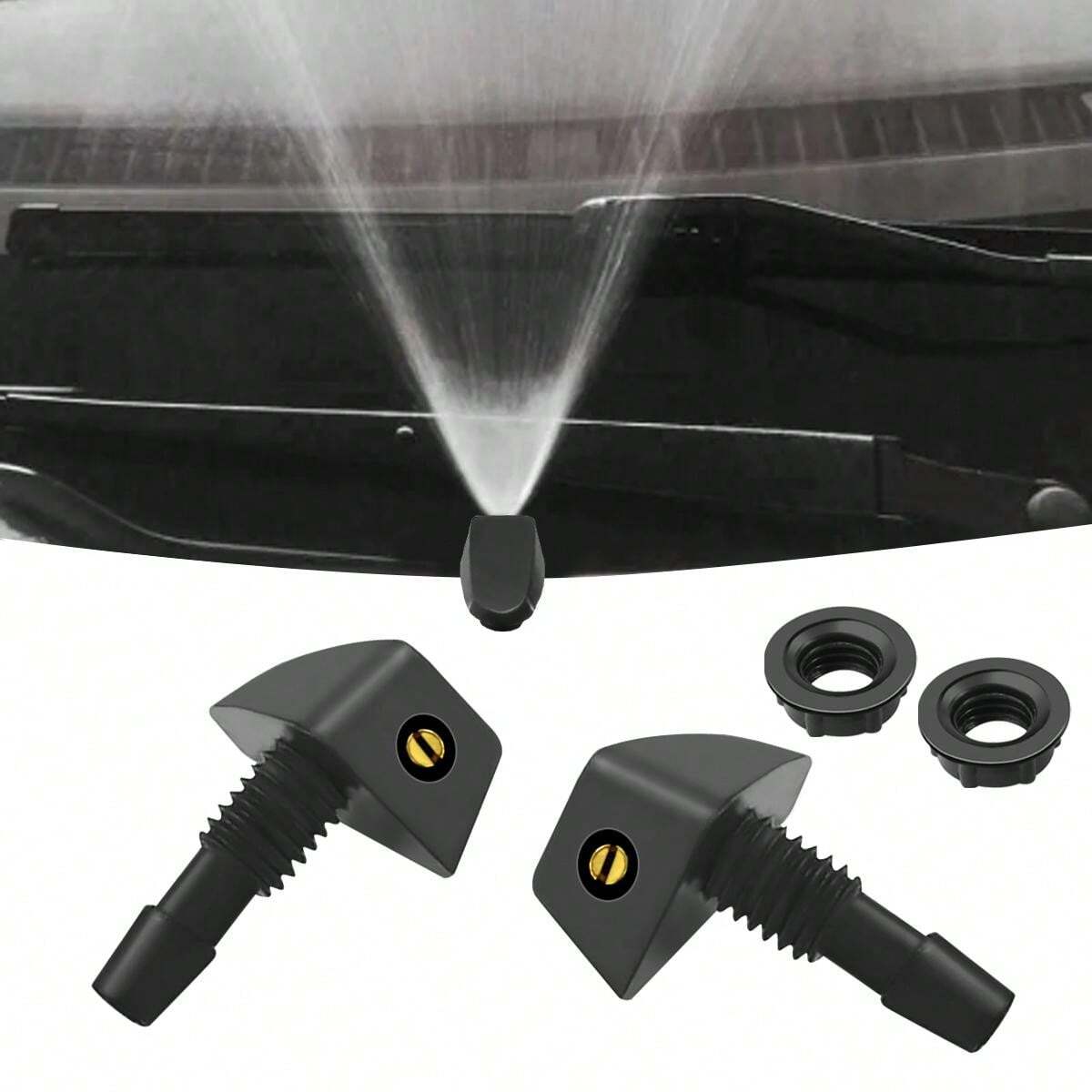 2Pcs Car Windshield Wiper Washer Spray Nozzle For Mitsubishi Asx Lancer