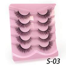 5 Pairs Natural Looking Soft & Silky False Eyelashes, Suitable For Daily Makeup, Faux Mink Eyelashes, Strip Eyelashes - Cat Eye Lashes - View 6