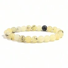 1pc Men's Beaded Bracelet 8mm Rhodonite Agate Healing Crystal Gem Bracelet Mala Yoga Meditation Jewelry Gifts For Women Men-Calm,Confidence,Protection,Success