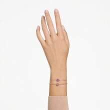 Swarovski Stilla Bangle Mixed Cuts, Pink, Rose Gold-Tone Plated