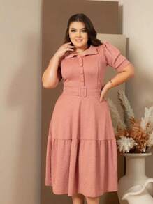 Women Dresses - Rusty Rose - View 4