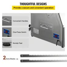 Commercial Toast Bread Slicer, 12mm Thickness Electric Bread Cutting Machine, 31PCS Commercial Bakery Bread Slicer, 110V Toast Cutter Cutting Machine, Bread Cutter For Bread Sheet Cutter Cutting - Silver - View 6