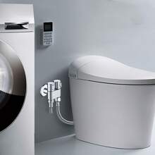 1pc Bathroom Multi-Function Mini Dual Control Valve, 1 Inlet 2 Outlet Double Control, G1/2 Inch Faucet Triangle Valve, Fit For Wall Mount Washing Machine Tap, Hygienic Shower Toilet Bidet Sprayer - one-size - View 9