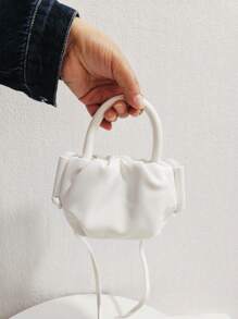 Girls' Pleated Cloud Mini Messenger Bag, Fashion Small Princess Handbag, Gift For Girls, Kids Coin Purse