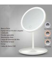 Espejos Para Maquillaje/baño Regulable Con Luces Led - Rosa - Ver 2