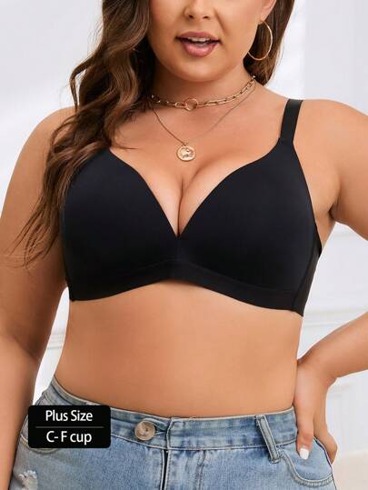 Plus Size Wireless Bras For Women, Comfortable T-Shirt Bra, Ultra Soft Wireless Everyday Bras, Soft And Lightweight, Women's Lingerie & Underwear