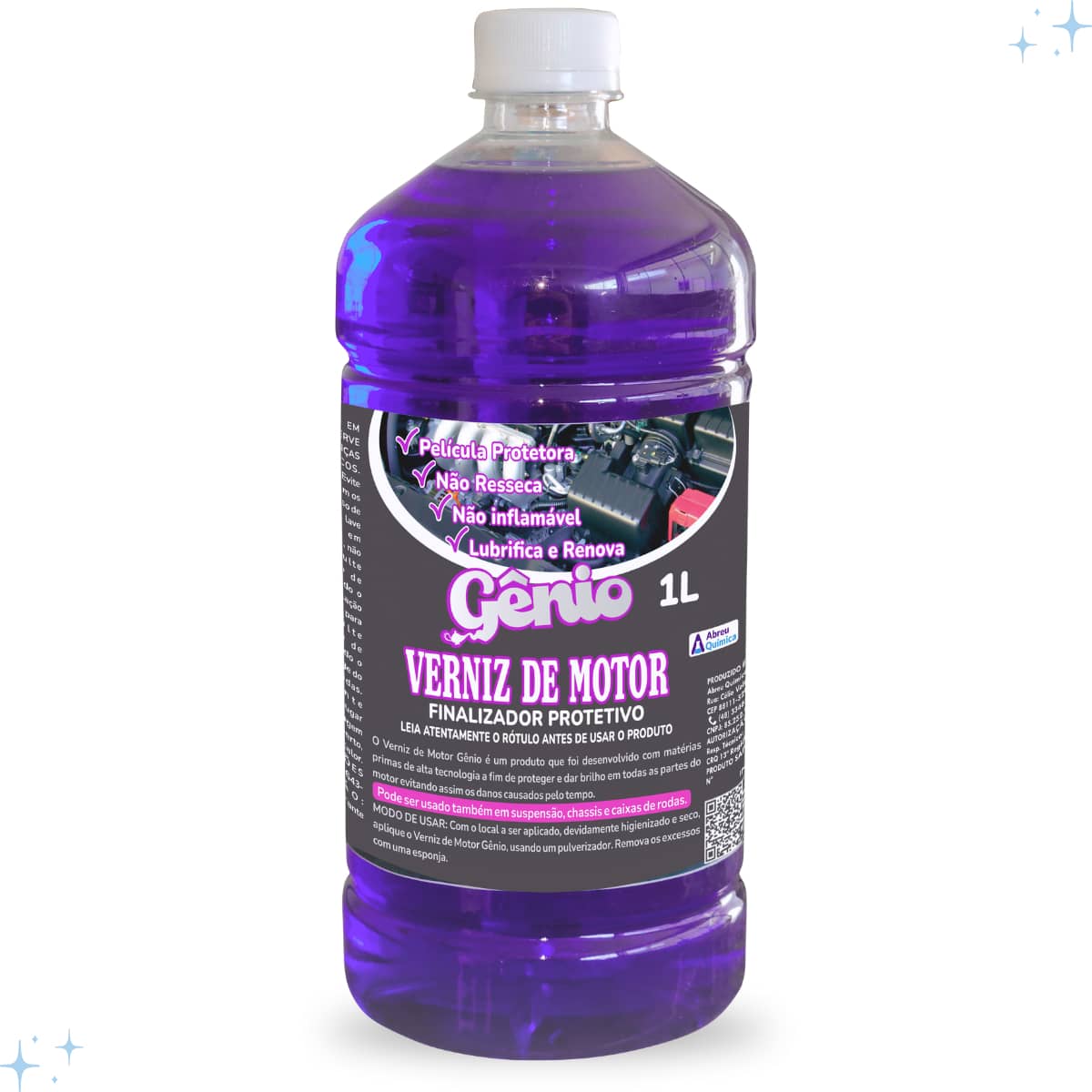 Verniz Finalizador Para Motores Caixa De Rodas - 1Litro - Roxo - Visão 1