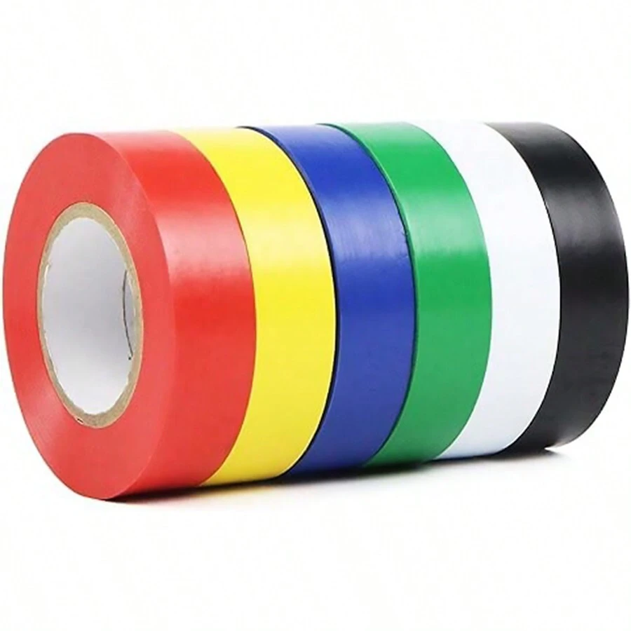 10m Flame Retardant Insulating Electrical Tape, Colors 6 Pack, 0.63 ...
