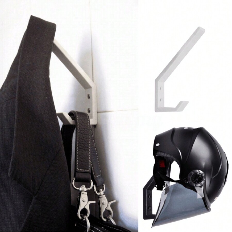 2PCS Large Sizes Helmet Holders Plastic Hanging Hooks Wall Mounted