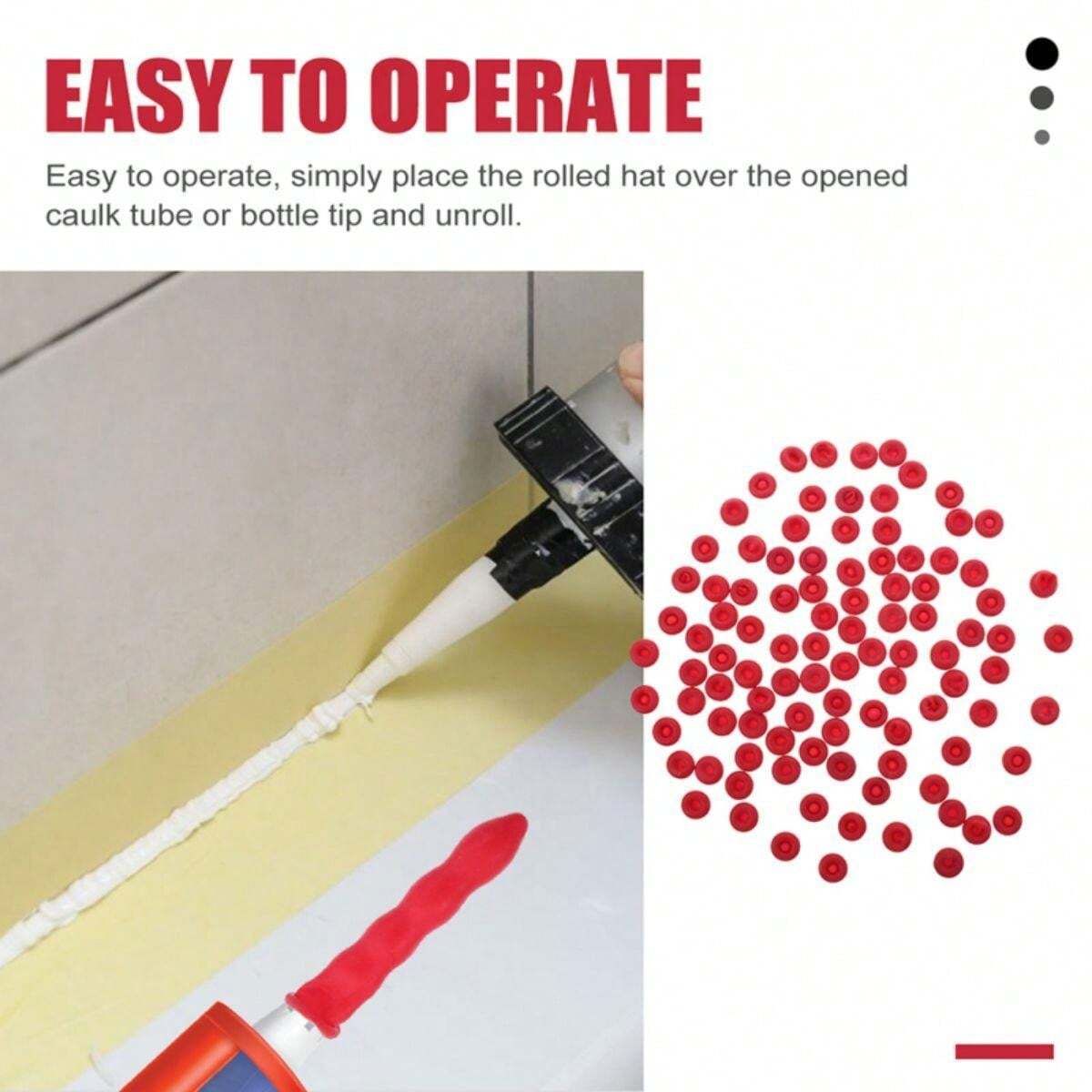 10Pcs/Lot Red Caulking Gun Nozzles Cap Caulk Saving Cap Caulk Sealer