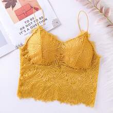 Ladies Lace Camisole Tank Top Summer Cool Beach Top - Amarillo - Ver 2