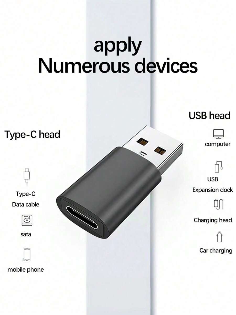 1pc Usb To Type C Converter Suitable For Converting Type C Interface 1pc Usb To Type C Converter Suitable For Converting Type C Interface