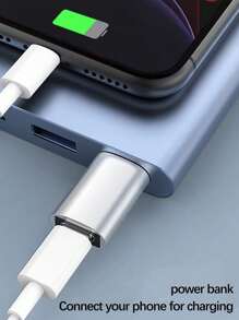 1pc Usb To Type C Converter, Suitable For Converting Type C Interface Of Mobile Phone And Computer Devices To Usb Interface - Pink - View 2