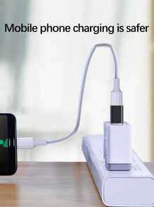 1pc Usb To Type C Converter, Suitable For Converting Type C Interface Of Mobile Phone And Computer Devices To Usb Interface - Pink - View 5