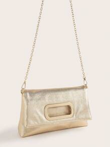 Retro Vintage Solid Color Clutch Wallet, All-Match Large Capacity Carry On Purse, Stylish Foldable PU Bag For Women, And For Daily,Wedding, Party, Prom, Dinner - Gold - View 5