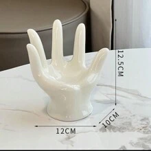 Ceramic Hand-Shaped Jewelry Holder Ring Display Tray For Desktop Or Home Decoration - Multicolor - View 14