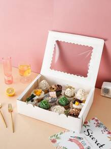 2入組蛋糕和蛋黃酥紙格盒 - 白色 - 查看 4