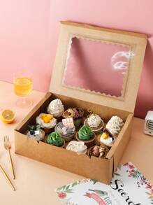 2入組蛋糕和蛋黃酥紙格盒 - 白色 - 查看 6