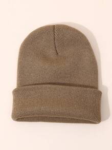 Infant Boys' Or Girls' Simple Knitted Beanie Hat, Warm Cap For Spring, Autumn And Winter