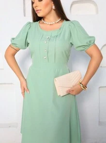 Women Dresses - 綠色 - 查看 2