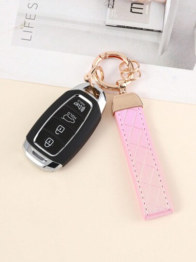 1 قطعة سلسلة مفاتيح من سبيكة الزنك بحبل جلدي بسيط، متوفرة باللون الأسود والأبيض والأحمر والوردي والبرتقالي، مناسبة لمفاتيح متنوعة وسيارات. إكسسوارات السيارة، تميمة للحقيبة، حقيبة الظهر للمدرسة، هدايا عيد الميلاد الكيوت جوث Y2K، إكسسوارات الحقيبة، أربطة الرقبة مع حامل الهوية، إكسسوارات السيارة، تميمة الحقيبة، إكسسوارات السيارة، هدية للمعلم والصديقة والأخت