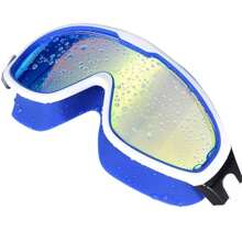 3 件套（游泳镜 + 鼻夹 + 耳塞）儿童 6-12 岁游泳镜，防水防雾高清宽框潜水镜，适合男孩和女孩 - 藏蓝色 - 查看 6