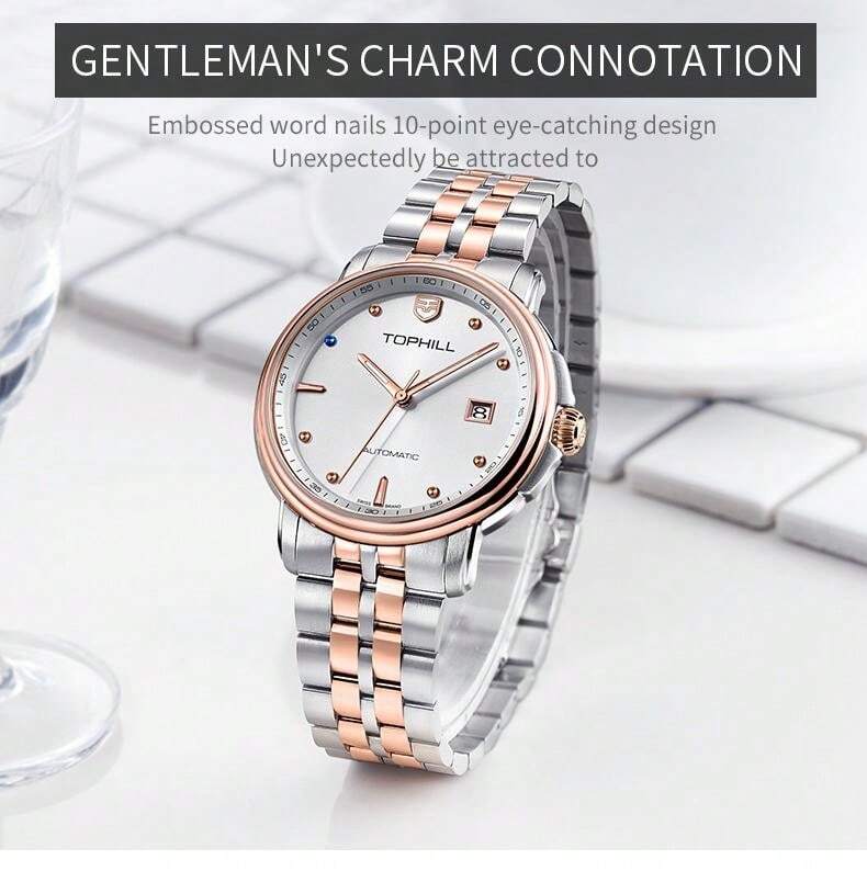 TOPHILL TOPHILL 39mm Automatic SelfWind Men's Mechanical Watches 316L