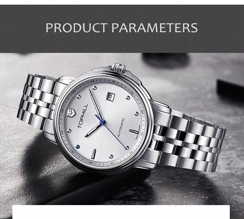 TOPHILL TOPHILL 39mm Automatic SelfWind Men's Mechanical Watches 316L
