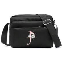 Bolso De Hombro Para Mujer Con Patrón De Letras, Elegante Y Conveniente Para Actividades Al Aire Libre Bolso De Teléfono Bolso Mensajero Bolsa De Varias Capas Monedero Para Mujer Útiles Escolares Para La Habitación De Residencia Universitaria Bolsa Vintage Estilo Bandolera Correa Geométrica Bolso Cruzado En El Pecho Para Mujeres Regalo