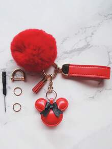 1 pieza Llavero de bola de pelo con colgante para bolso o coche - bola de pelo - Ver 16