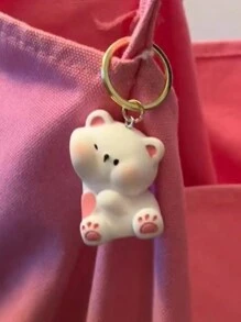 Chaveiro magnético de casal com urso de desenho animado fofo com coração, Presente de Dia dos Namorados, Lembrança, Acessório de Carro, Enfeite de Bolsa, Acessório Escolar, Gótico Fofo Y2k
