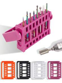 Beautizon Nailartlab Giá đỡ trưng bày mũi khoan móng 16 lỗ, hộp đựng dụng cụ làm móng nghệ thuật. - Nhiều màu - Xem 2