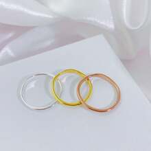 Custom Delicate Name Ring,Custom Stacking Rings,Skinny Custom Ring,Bridesmaids Gift,Baby Name Mom Gift - Gold - View 3