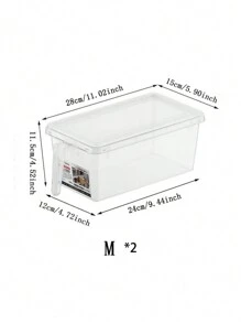 1set Japanese Style Refrigerator Storage Boxes, Drawer Freezer Organizer Containers For Food Preservation, Suitable For Homes, Kitchens, Outdoors, Parties, Gifts, Birthdays