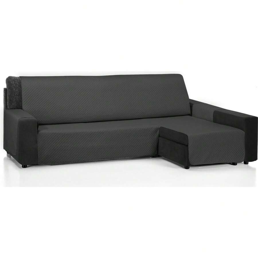 Ecommerc3 Chaise Long Sofa Cover 200 Cm Valid For Chaise Long Right And Left Arm - Adjustable Chaise Long Sofa Cover - màu đen - Xem 1