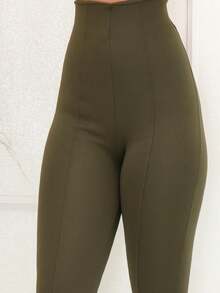 Women Pants - 軍綠色 - 查看 3