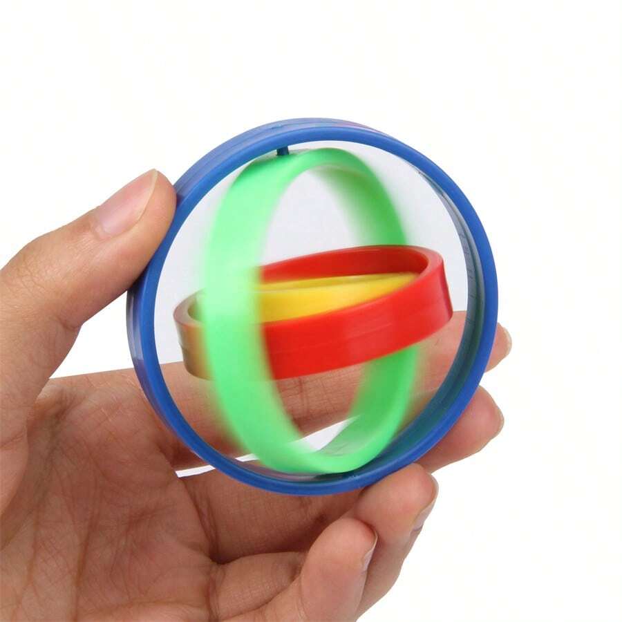 Trompo giratorio de múltiples capas Infinite Flip 3D Gyro, sin ruido, juguete giratorio del giroscopio para aliviar el estrés, relleno de bolsa de obsequios y llenador de calcetines - Multicolor - Ver 1