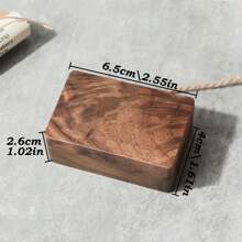 Personalized Cufflinks Groomsmen Gifts Metal Cufflinks With Wooden Box Wedding Cufflinks Bachelorette Party Favors Anniversary Gifts For Husband, Beautiful Memory Gifts For Dad On Father's Day - Brown - View 5